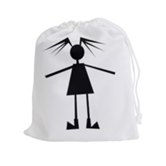 Teenage Girl Drawstring Pouches (xxl) by Valentinaart