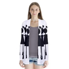 Teenage Girl Drape Collar Cardigan