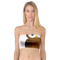 Cute Transparent Brown Owl Bandeau Top by Valentinaart