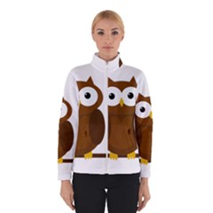 Cute Transparent Brown Owl Winterwear by Valentinaart