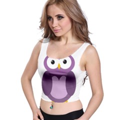 Purple Transparetn Owl Crop Top by Valentinaart