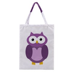 Purple Transparetn Owl Classic Tote Bag by Valentinaart