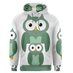 Green Cute Transparent Owl Men s Pullover Hoodie by Valentinaart