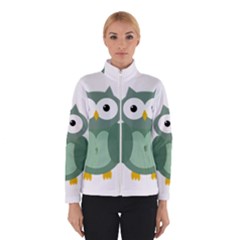 Green Cute Transparent Owl Winterwear by Valentinaart