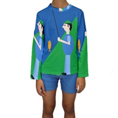 Fisherman Kid s Long Sleeve Swimwear