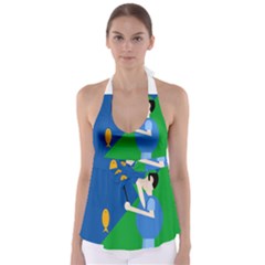 Fisherman Babydoll Tankini Top