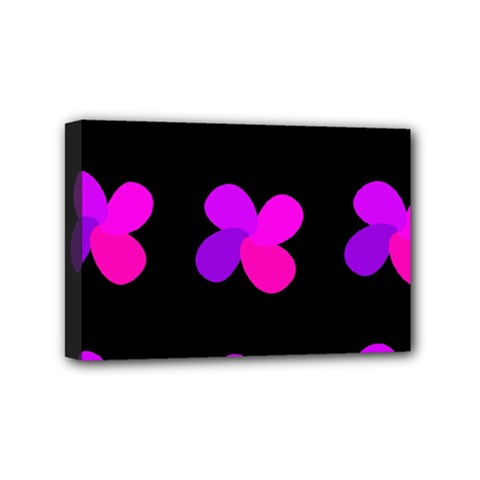 Purple Flowers Mini Canvas 6  X 4  by Valentinaart