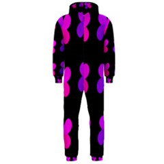 Purple Flowers Hooded Jumpsuit (men)  by Valentinaart