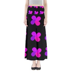 Purple Flowers Maxi Skirts by Valentinaart