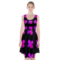 Purple Flowers Racerback Midi Dress