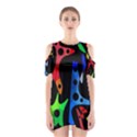 Colorful abstract pattern Cutout Shoulder Dress View1