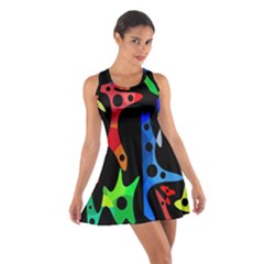 Colorful Abstract Pattern Cotton Racerback Dress