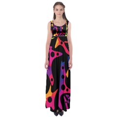 Colorful Pattern Empire Waist Maxi Dress