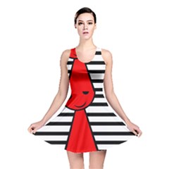 Red Pawn Reversible Skater Dress by Valentinaart