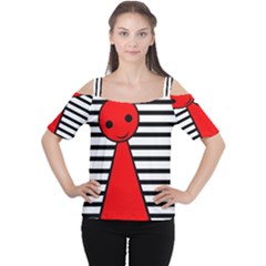 Red Pawn Women s Cutout Shoulder Tee