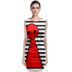 Red Pawn Classic Sleeveless Midi Dress