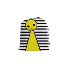 Yellow Pawn Drawstring Pouches (small)  by Valentinaart