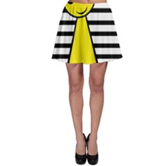 Yellow Pawn Skater Skirt by Valentinaart