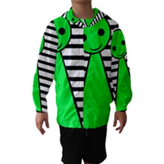 Green Pawn Hooded Wind Breaker (kids) by Valentinaart