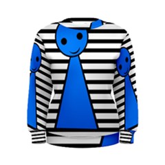 Blue Pawn Women s Sweatshirt by Valentinaart