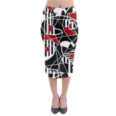 Artistic Abstraction Midi Pencil Skirt