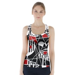 Artistic Abstraction Racer Back Sports Top