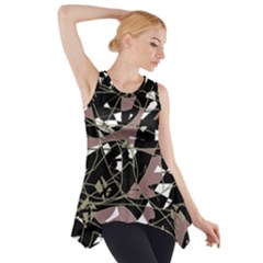 Artistic Abstract Pattern Side Drop Tank Tunic