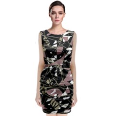 Artistic Abstract Pattern Classic Sleeveless Midi Dress