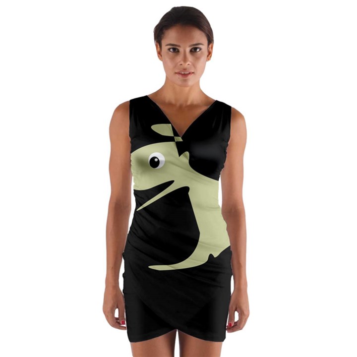 Kangaroo Wrap Front Bodycon Dress