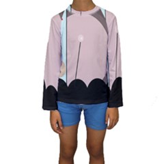 Abstract Design Kid s Long Sleeve Swimwear