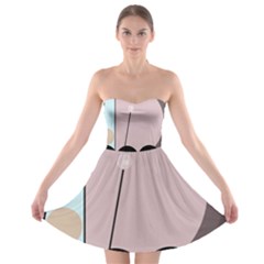 Abstract Design Strapless Dresses by Valentinaart