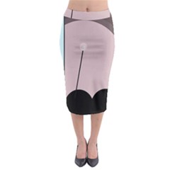 Abstract Design Midi Pencil Skirt