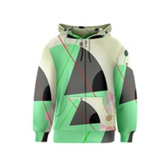 Decorative Abstract Design Kids  Zipper Hoodie by Valentinaart