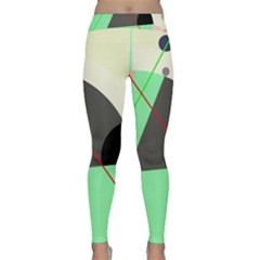 Decorative Abstract Design Yoga Leggings  by Valentinaart