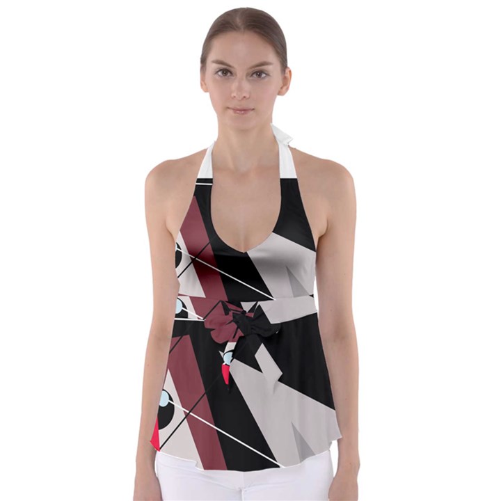 Artistic abstraction Babydoll Tankini Top