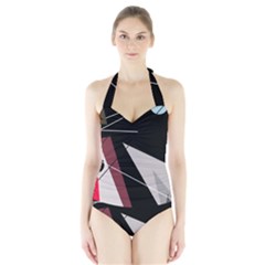 Artistic Abstraction Halter Swimsuit by Valentinaart