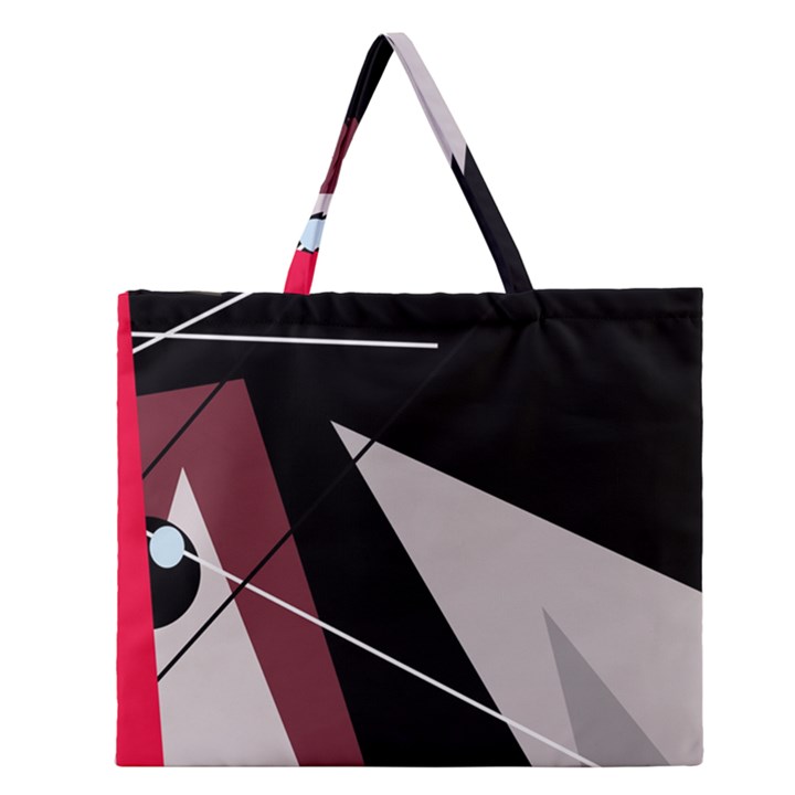 Artistic abstraction Zipper Large Tote Bag