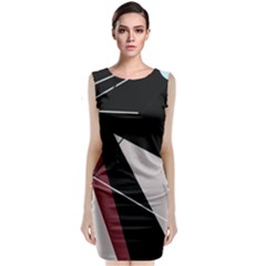 Artistic Abstraction Classic Sleeveless Midi Dress