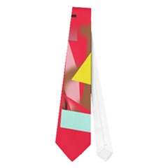 Red Abstraction Neckties (one Side)  by Valentinaart