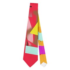 Red Abstraction Neckties (two Side)  by Valentinaart