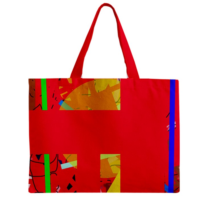 Red abstraction Zipper Mini Tote Bag