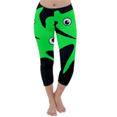 Green Amoeba Capri Winter Leggings 