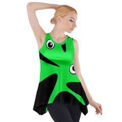 Green Amoeba Side Drop Tank Tunic