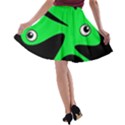 Green amoeba A-line Skater Skirt View2