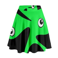 Green Amoeba High Waist Skirt