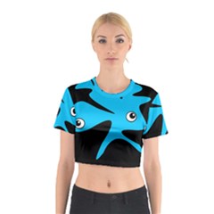 Blue Amoeba Cotton Crop Top