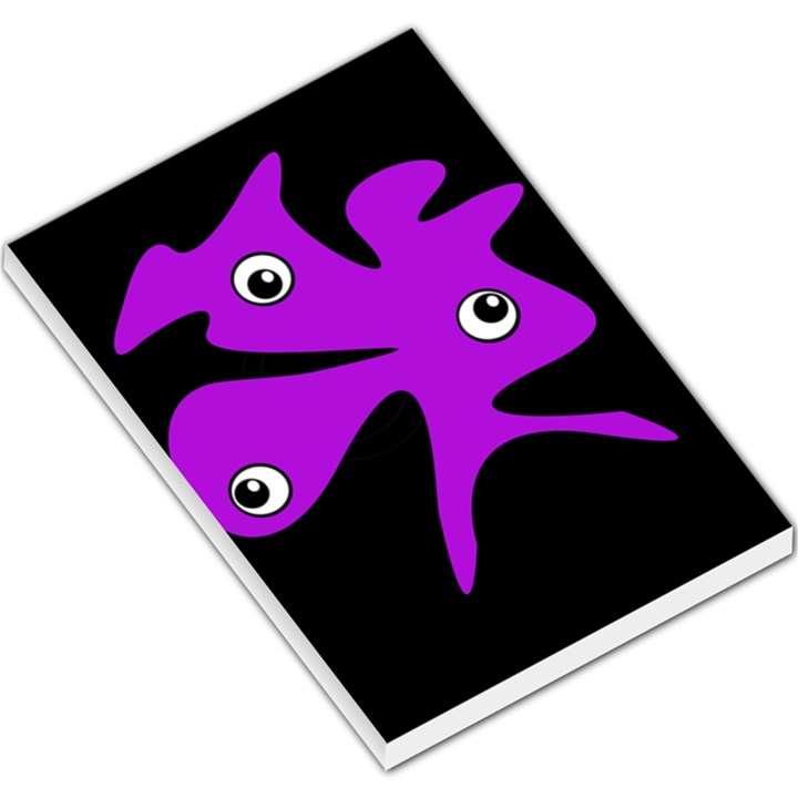 Purple amoeba Large Memo Pads