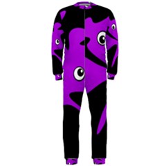 Purple Amoeba Onepiece Jumpsuit (men)  by Valentinaart