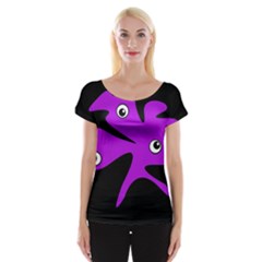 Purple amoeba Women s Cap Sleeve Top