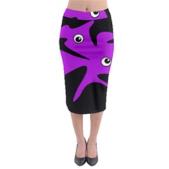 Purple amoeba Midi Pencil Skirt